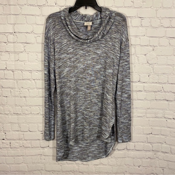 Knox Rose Womens Tunic sz 1  Tunic Cowl Neck Long Sleeve High Low Hem - Picture 1 of 5